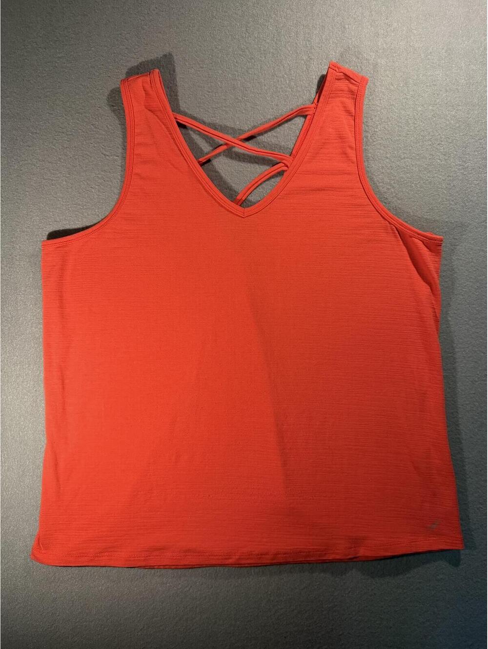 Freely Coral Crisscross Back Active Tank Top